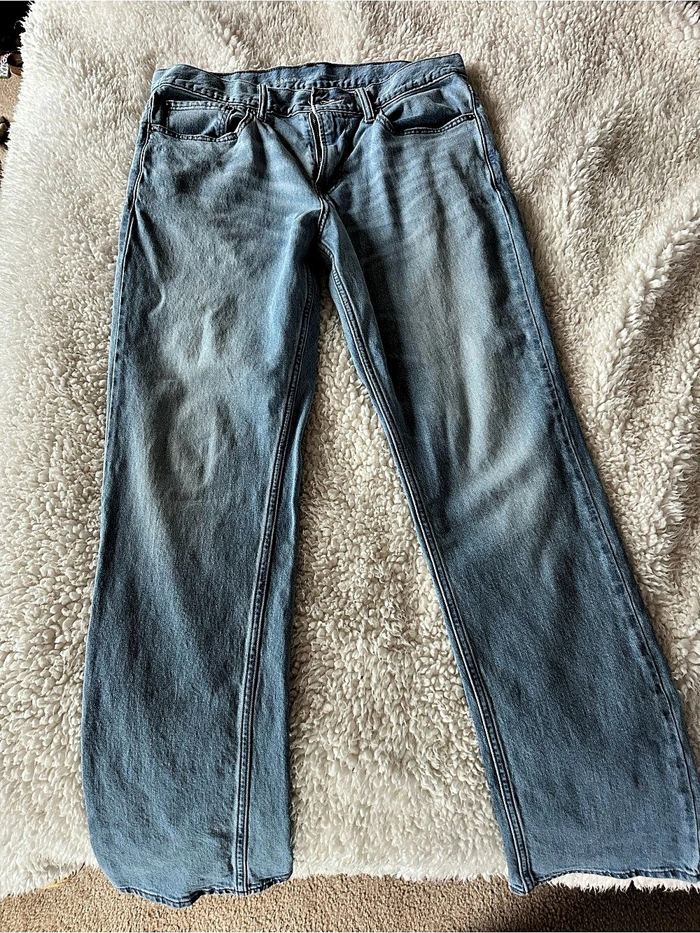Old Navy Straight Built-In Flex Jeans in Blue Waist 33x32